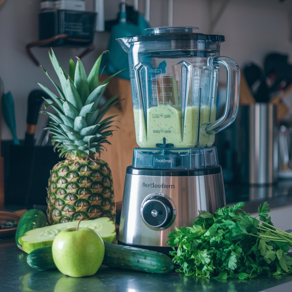 Hydrating and Refreshing Pineapple Green Detox Smoothie